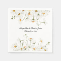 White Daisy Greenery Personalised Pretty