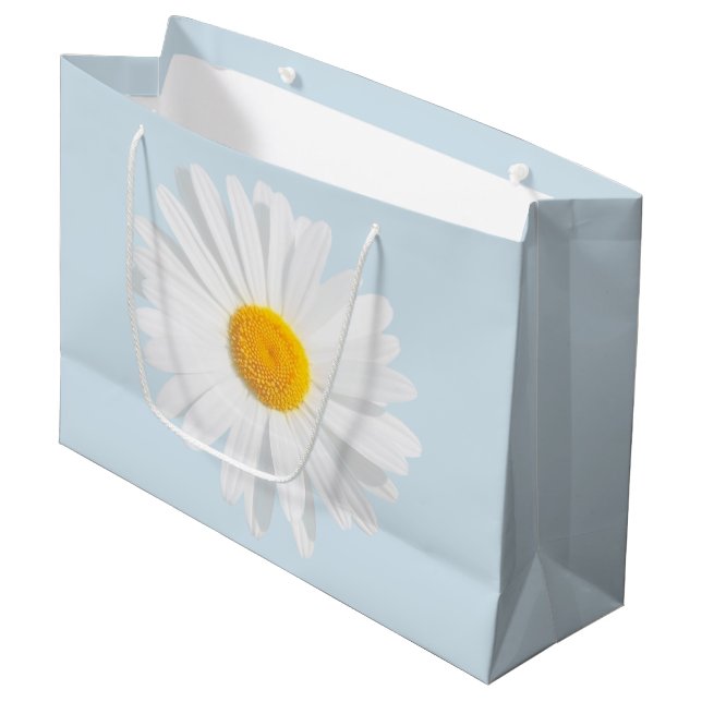 white daisy large gift bag (Front Angled)