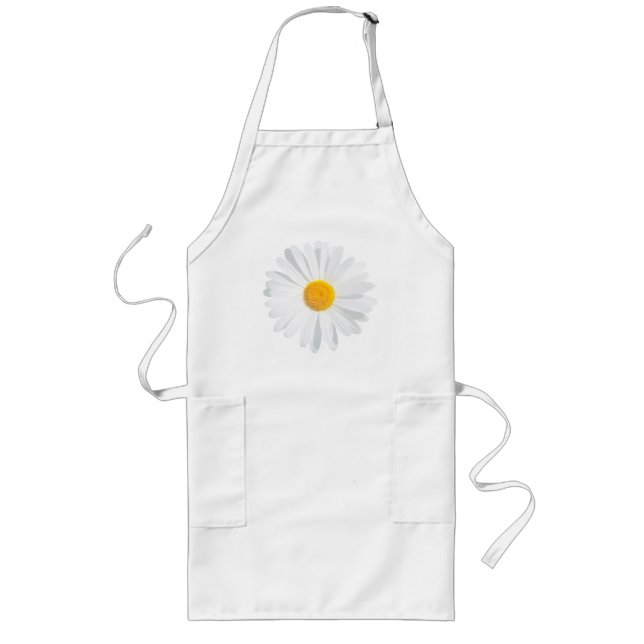 white daisy long apron (Front)