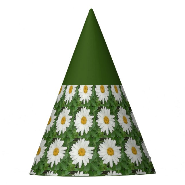 White Daisy  Party Hat (Front)