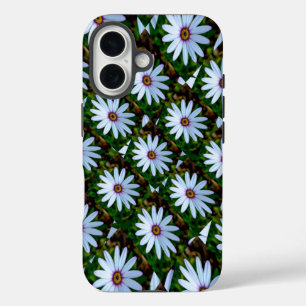White Daisy Pattern iPhone 16 Case