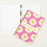 White Daisy Pattern Flowers Blooms Floral CUSTOM  Planner<br><div class="desc">Hello! I hope you like this original artwork design. Add your own text,  change the colours or fonts to personalise it. Check my shop for more designs. If you'd like something custom please let me know.</div>