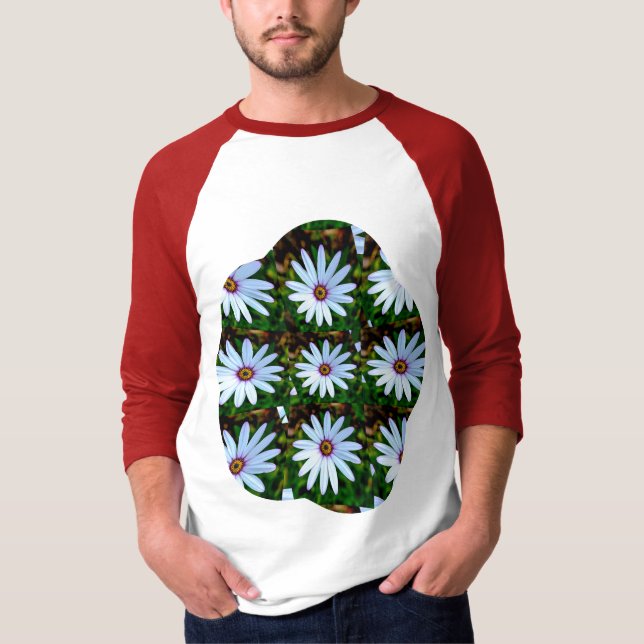 White Daisy Pattern T-Shirt (Front)