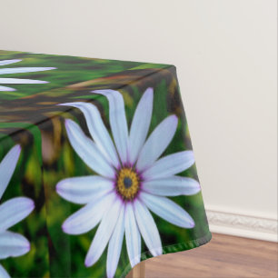 White Daisy Pattern Tablecloth