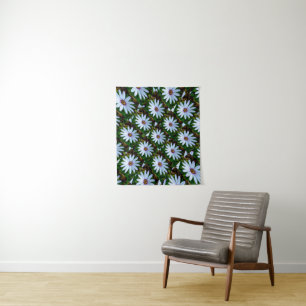 White Daisy Pattern Tapestry