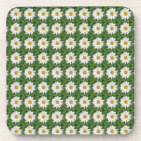 White Daisy Plastic Coaster