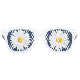 white daisy retro sunglasses