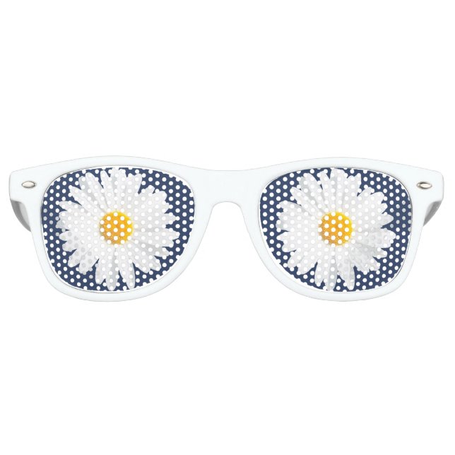 white daisy retro sunglasses (Front)