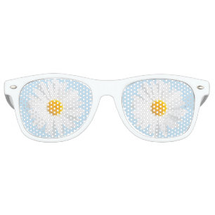 white daisy retro sunglasses