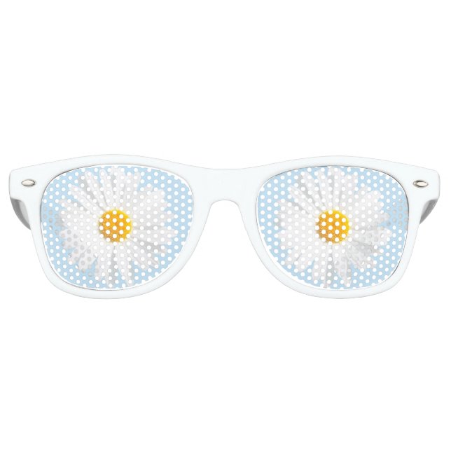 white daisy retro sunglasses (Front)