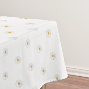 white daisy tablecloth