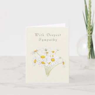 white daisy Thinking Of You Sympathy Card