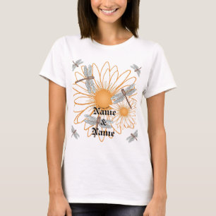 White Daisy wedding t-shirt