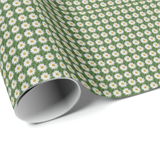 White Daisy Wrapping Paper