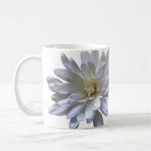 White daisy, zinnia, cosmo, sunflower coffee mug