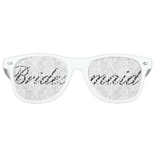 White Damask Bridesmaid Bachelorette Party Glasses
