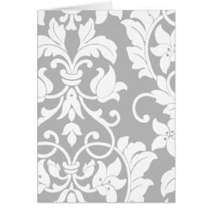 White Damask on Grey