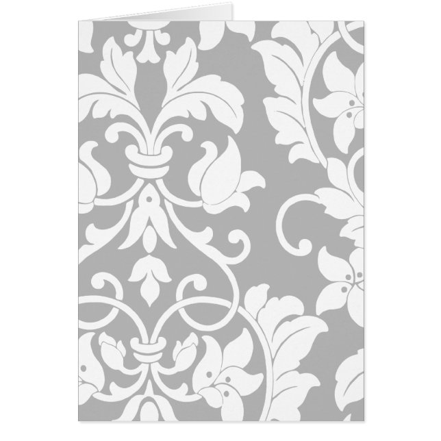 White Damask on Grey (Front)