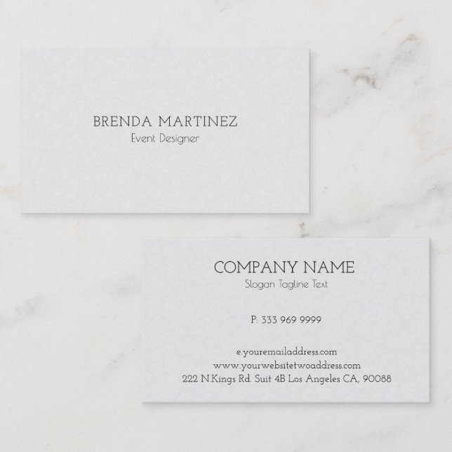 White Damasks Background Business Card (Front/Back)