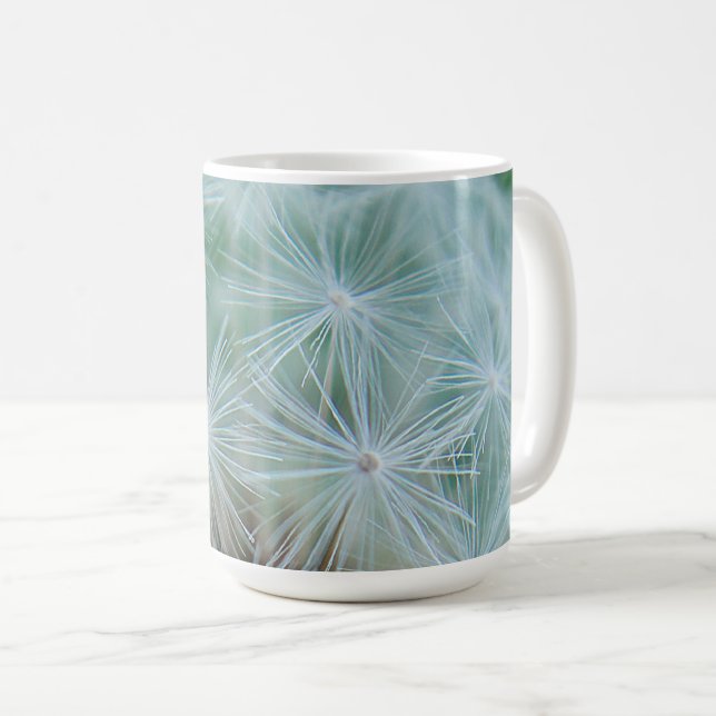 White Dandelion Coffee Mug (Front Right)