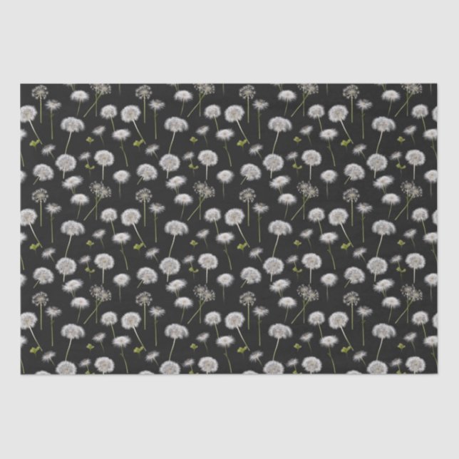 White Dandelion Fluff Tissue Paper (Front)