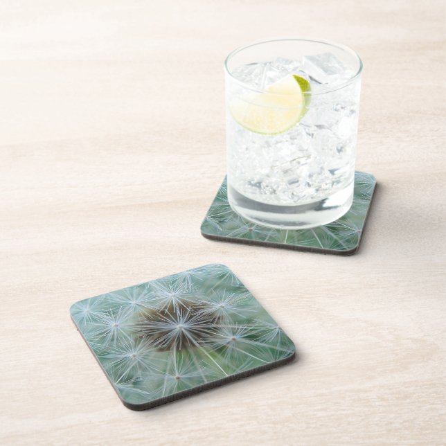 White dandelion pattern coaster (Right Side)