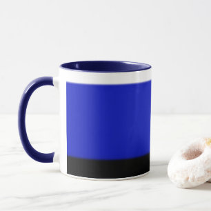 White, Dark Blue and Black Ombre Mug