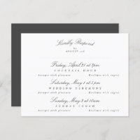 White Dark Grey Elegant Calligraphy multi-event