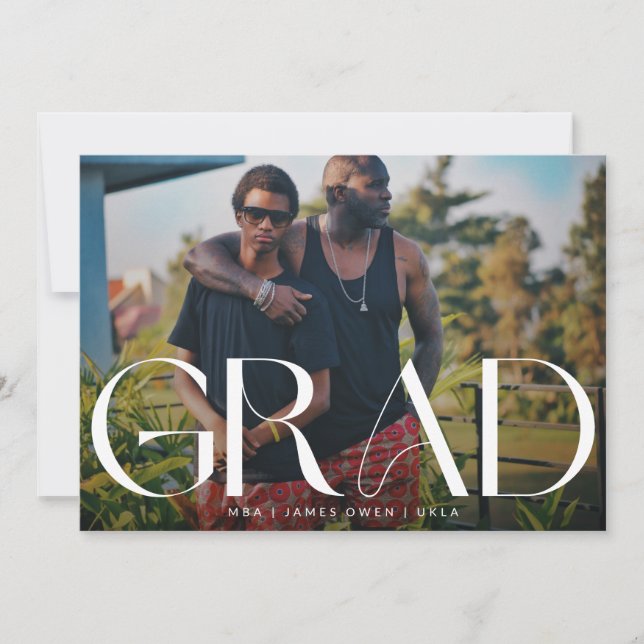 White Dark Overlay | Modern Photo Uni Announcement (Front)