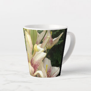 White Daylilies Latte Mug