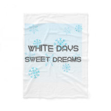 White Days Sweet Dreams Cosy Winter Blanket | Snow