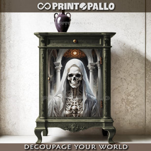 White death gotich nun - Lady of skulls  Tissue Paper