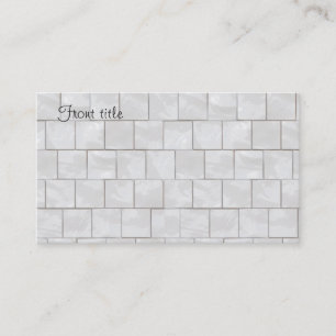 White Decorative Marble Tile Background Business Card
