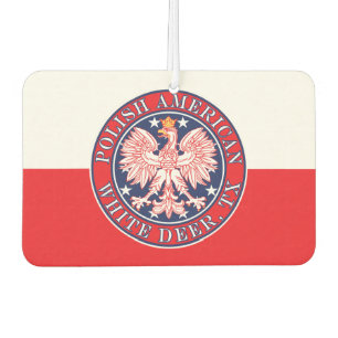 White Deer Texas Polish American Eagle Car Air Freshener