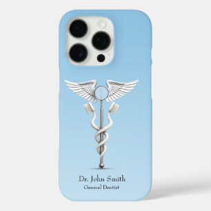 White Dental Caduceus Mirror Toothbrush Medical iPhone 16 Pro Case