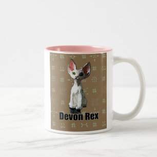 White Devon Rex Two-Tone Coffee Mug
