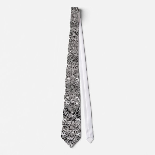 White Diamond Bling Tie (Front)