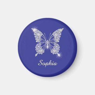 White Diamond Butterfly, Script Name, Deep Blue Magnet