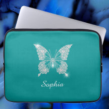 White Diamond Butterfly, Script Name, Deep Teal