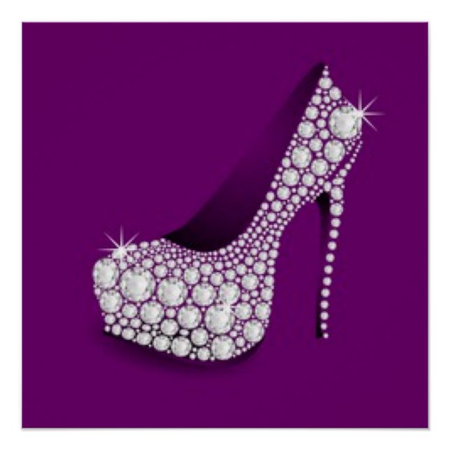 White Diamond High Heel Poster (Front)