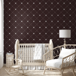 White Diamond Pattern Wallpaper