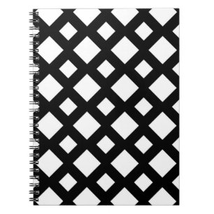White Diamonds on Black Notebook
