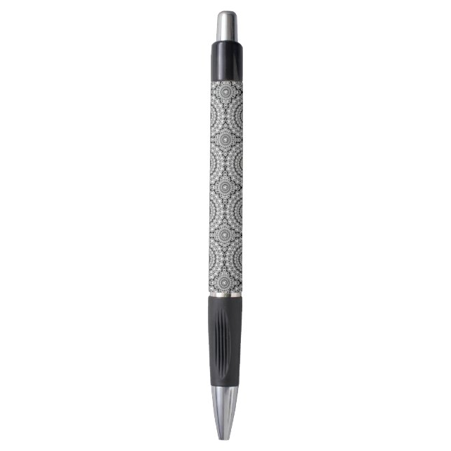 White Diamonds Print Circles Pattern (Front Vertical)