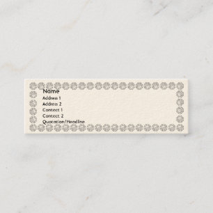 White Diamonds - Skinny Mini Business Card
