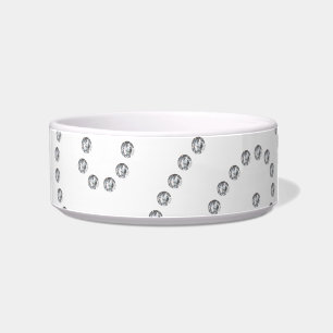 White diamonds swirls bowl