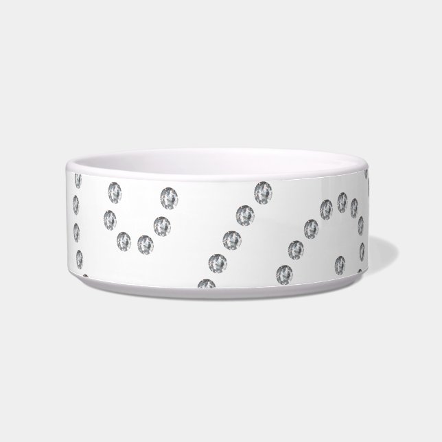 White diamonds swirls bowl (Right)
