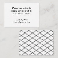 White Diamonds Temple Sealing Invitation
