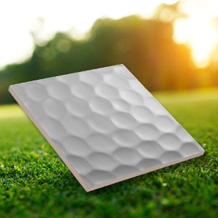 White Dimpled Golf Ball Texture Ceramic Tile