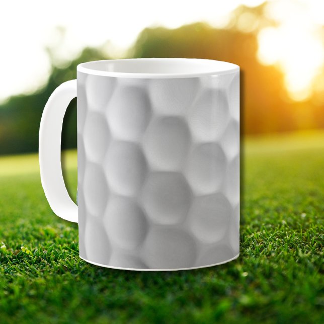 White Dimpled Golf Ball Texture Coffee Mug (Creator Uploaded)