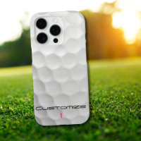 White Dimpled Golf Ball Texture Custom Name Number